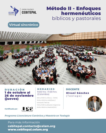 Método II – Enfoques hermenéuticos bíblicos y pastorales